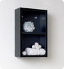 Picture of Fresca Black Bathroom Linen Side Cabinet w/ 2 Open Storage Areas
