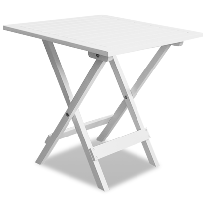 Picture of Outdoor Folding Square Coffee / Side Table Acacia Wood - White