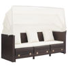 Picture of Outdoor 3-Seater SunBed - Brown