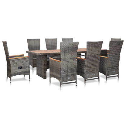 Picture of Outdoor Dining Set - Gray 9 pc