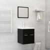 Picture of 15" Bathroom Furniture Set with Mirror - Black
