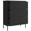 Picture of Steel Office Storage Cabinet with Drawers 31" - Black