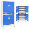 Picture of Steel Office Filing Cabinet 35" - Blue