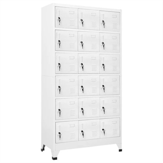 Picture of Steel Locker Storage with Compartments 35" - Gray