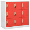 Picture of Steel Locker Storage with Compartments 35" - Red