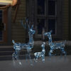 Picture of Christmas Decor Acrylic Reindeers with LED - White