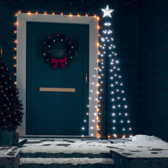 Picture of 6' Christmas Tree Cone with LED - White