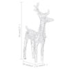 Picture of 4' Christmas Decor Acrylic Reindeers & Sleigh - C White