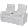 Picture of Home Theater Double Recliner Chair - White