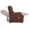 Picture of Living Room Fabric Electric Recliner Massager Chair - Brown