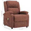 Picture of Living Room Fabric Electric Recliner Massager Chair - Brown