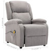 Picture of Living Room Fabric Electric Recliner Massage Chair - L Gray