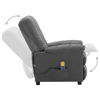 Picture of Living Room Fabric Electric Recliner Massage Chair - L Gray