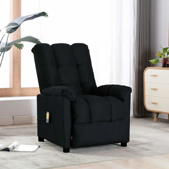 Picture of Living Room Fabric Recliner Massage Chair - Black