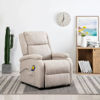 Picture of LIving Room Fabric Massage Recliner Chair - Cream