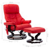 Picture of Living Room Recliner Massage Chair with Footrest - Red