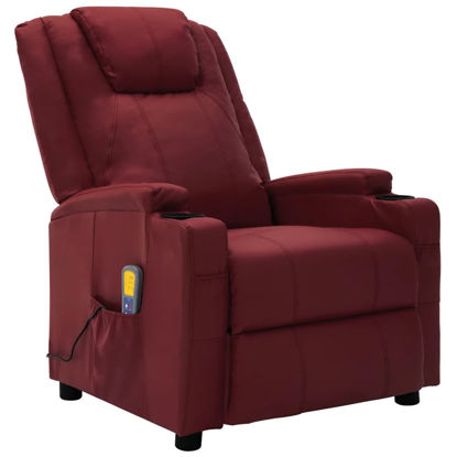 Picture of Living Room Recliner Massage Chair - W Red