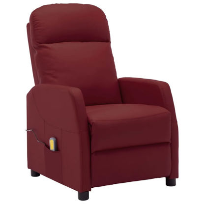 Picture of Living Room Recliner Massage Chair - W Red