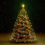 Picture of Outdoor Christmas Tree Net with LED Lights 83" - W White