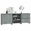 Picture of Wooden Sideboard with Storage Cabinet and Shelves SEW 3 pc - Gray