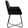 Picture of Velvet Dining Chairs - 2 pc Black