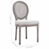 Picture of Dining Wood Fabric Chairs - 2 pc Cream