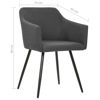 Picture of Dining Fabric Chairs - 2 pc Dark Gray