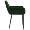 Picture of Dining Velvet Chairs with Armrest - 2 pc D Green