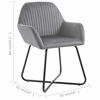 Picture of Dining Velvet Armchair Chairs - 2 pc Gray