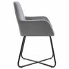 Picture of Dining Velvet Armchair Chairs - 2 pc Gray