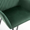 Picture of Dining Velvet Armchair Chairs - 2 pc Green