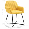 Picture of Dining Fabric Chairs with Armrest - 2 pc Yellow