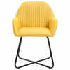 Picture of Dining Fabric Chairs with Armrest - 2 pc Yellow