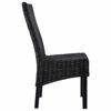 Picture of Dining Rattan Wooden Chairs MW - 4 pc Black