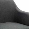 Picture of Dining Fabric Chair with Armrest - 1 pc Dark Gray