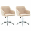 Picture of Dining Fabric Chairs with Armrest - 2 pc Cream