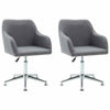 Picture of Dining Fabric Chairs with Armrest - 2 pc L Gray