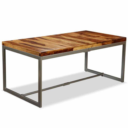 Picture of Steel and Wood Dining Table 71" SSW