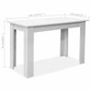 Picture of Kitchen Dining Table with Benches 47" - White