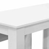 Picture of Kitchen Dining Table with Benches 47" - White