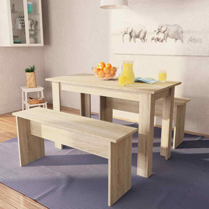 Picture of Kitchen Breakfast Table with Benches 47"