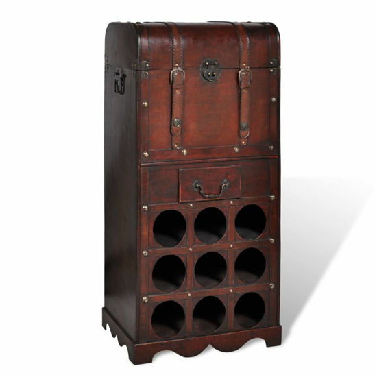 Picture of Wooden Wine Rack with Storage