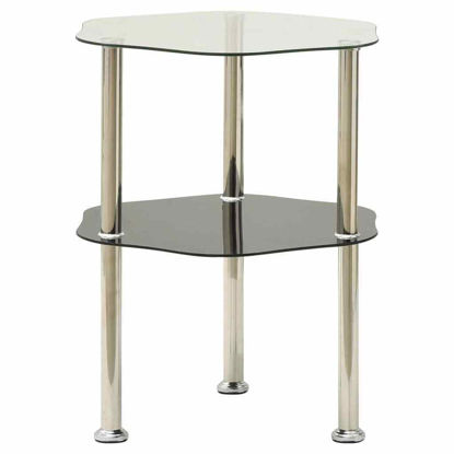 Picture of 2 Tone Accent Glass Side Table 15"