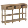 Picture of Rustic Accent Hallway Console Table with Drawers and Shelves 47"