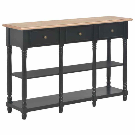 Picture of Rustic Accent Hallway Console Table with Drawers and Shelves 47" - Black