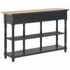 Picture of Rustic Accent Hallway Console Table with Drawers and Shelves 47" - Black