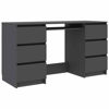 Picture of Wooden Desk with Drawers 55" - Dark Gray