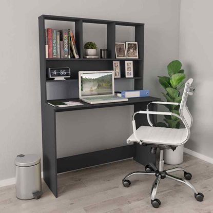 Picture of Computer Desk with Shelves 43" - Gray