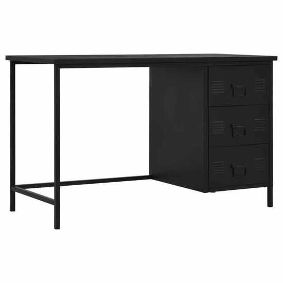 Picture of Steel Desk with Drawers 47" - Black