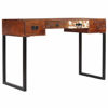 Picture of Wooden Home Office Leather Desk with Drawers 46"